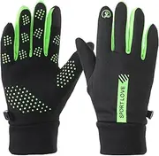 [uxcell] Winter Ski Snow Gloves, 1 Pair Waterproof Winter Warming Gloves Touchscreen Skiing Working Gloves for Women, Green