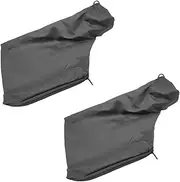 Kuskins 2Pcs Miter Saw Dust Bag Black for 255 Model - Dust Collection Bag with Zipper & Snap On Adjustable Stand, Compatible with Table Saw, Belt Sander, Edge Planer, Diagonal Saw Accessories