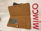 MIMCO Mim MAZING Long Bifold Soft LEATHER WALLET CARAMEL /GOLD + Dust Bag NEW ❤❤
