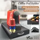 50 Coffee Capsules Pod Holder Black Dispenser Steel Rack Storage For NESPRESSO