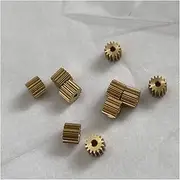Motor gear, motor brass pinion gear Motor Gear, Brass Pinion Gear,10pcs Brass Gears 0.3M 15T Small Copper Gear 1.48 1.5mm 1.98 2mm Bore Gears G-S (Hole Diameter : 2mm T 4MM, Number of Teeth : 0.3M 15T