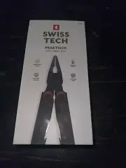 Swiss Tech Praktisch Aus-8 Steel 17-1 Folding Tool W/Leather Sheath Leatherman