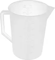 Amosfun 3000ml Measure Pitcher Plastic Measuring Jug Engine Oil Container Cup Large Graduated Mixing Pitcher for Lawn Pool Chemicals Car Oil Fluids