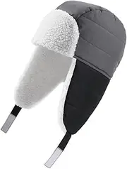 [FRCOLOR] Ski Hat Warm Hats Windproof Skiing Cap Pilot Hat Hat Black Polar Fleece