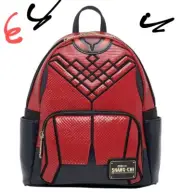 707 St Exclus. Loungefly Disney Marvel Shang-Chi Cosplay Mini Backpack NWT &Wrap