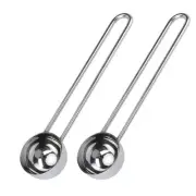 2 Pcs Coffee Measuring Spoon Weighing Espresso Spoons Stainless Steel Spice