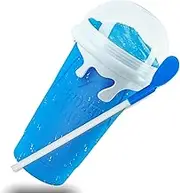 Tikapo Slushy Maker Cup Upgrade 500ml TIK TOK Cool Stuff Quick Frozen Magic Squeeze Cup like Ice Cream Maker Slushie Machine, Double Layer Slushie Cup for Frozen Smoothies, Cool Birthday Gifts (BLUE)