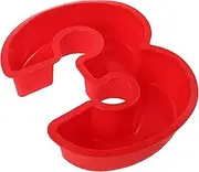 SOLUSTRE Silicone Cake Pan Non Stick Baking Tool for Mousse Cakes and Desserts Number Cake Tins for Birthdays Weddings and Anniversaries