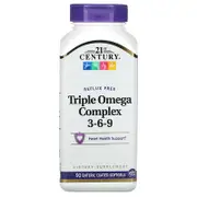 21st Century, Triple Omega Complex 3-6-9, 90 Enteric Coated Softgels