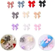 BIUDECO 100pcs Nail Art Charms Flat Back Cabochons for Phone Cases Elegant Bow Tie Design for DIY Crafting Activities and Creative Decorations