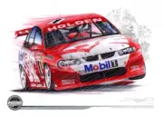 Racing Legends 2001 MARK SKAIFE BATHURST WINNER HRT VX COMMODORE A2 FRAMED PRINT