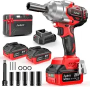 Cordless Impact Wrench 1/2 inch, 850N.m/630Ft-lbs 1/2 Impact Wrench, High Torque