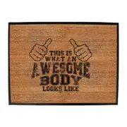This Is What Awesome Body - Funny Novelty Doormat Man Cave Floor mat