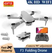 4DRC F3 GPS Drone 4K HD Wide Angle Camera FPV WIFI Foldable Quadcopter Follow Me
