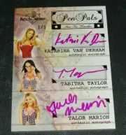 2014 Benchwarmer Hot For Teacher PEN PALS Katarina TABITHA Talor Triple Auto/5