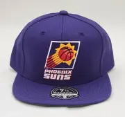 Mitchell & Ness Phoenix Suns Retro Logo Dynasty Fitted Purple Cap Size 7 3/8-NEW