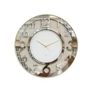 Decorative Round Shape Gold Glitter Design Analog Deco Wall Clock 40 cm