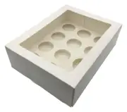 12 Holes Cup cake box with insert WHITE CAKE BOXES TAKE AWAY BOX AU STOCK