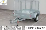 EOFY SALE 6x4 galvanised single axle trailer with 600mm cage