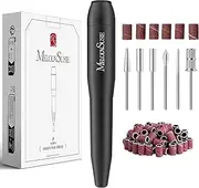 MelodySusie Electric Nail Drill Machine,PC120I Portable Electric Nail File Efile Set for Acrylic Gel Nails, Manicure Pedicure Tool with Nail Drill Bits Sanding Bands Dust Brush, Black