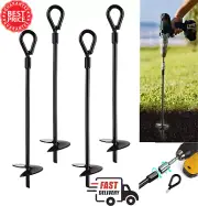 20” Ground Anchors Heavy Duty Hook for Tent Canopy Car Port Easy Use with Drill