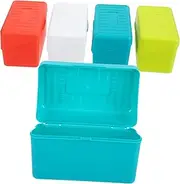 DOITOOL 4Pcs Plastic Index Card Holder Box Note Card Storage for Recipes Business Cards and More Versatile Organizer for Home Office School Use