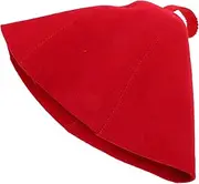 BEBEMOKO Breathable Absorbent Red Felt Sauna Hat Thickened Bathing Cap Sturdy Quick Dry for Spa Owners