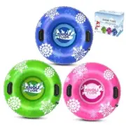 36" 3Pack /40" 2Pack Snow Tubes, Inflatable Snow Sled for Kids & Adults,