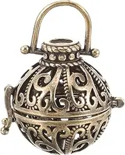 Gatuida DIY Aroma Pendant for Essential Oils Vintage Hollow Fragrance Ball Car Home Diffuser Decorative Scented Accessory Compact Lightweight for Aromatherapy