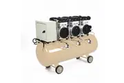100L Silenced Air Compressor Oil Free 3 Cylinders Quiet Electrical Control Garage Shop Home