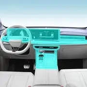 Car Interior Film Dashboard Piano Board Shift Center Console Anti-Scratch Transparent TPU Protection Film,for Roewe SAIC Whale 2023-2024 (Style for RHD)