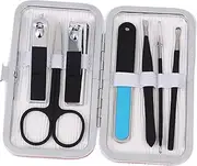 PAMINGONO Practical Manicure Tool Set Nail Clippers Eyebrow Trimmer Scissors Tweezers and Compact Storage Case Ideal for Nails and Toenails
