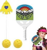 Riaisttd Pickle Ball Practice, Pickle Ball Trainer for Tennis Practice, Tennis Training Equipment, Practice Rebounder, Solo Training Tool, Rebound Trainer for Indoor, Outdoor Rebound Trainer