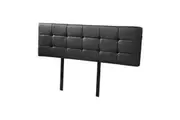 PU Leather King Bed Deluxe Headboard Bedhead - Black