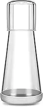 LUTER Bedside Water Carafe and Glass Set, 900ml Nightstand Glass Carafe and Cup Set Transparent Mouthwash Decanter with Cup for Bathroom Kitchen Bar (9.4x3.9x2.8inch)