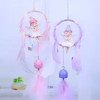 在飛比找Yahoo!奇摩拍賣優惠-熱賣 芭蕾女孩風鈴掛飾LED燈掛件可愛兒童房間裝飾品空中吊飾