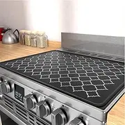 Nyoria Stove Top Cover Silicone - 30“ x 21” Electric Stovetop Counter Protector Mat - Glass Oven Induction Guard Mat - Cooktop Extra Countertop for Kitchen RV - Heat Resistant Dish Drying Mat
