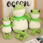 45/60/80CM Kawaii Cloak Frog Plush Toy Soft Stuffed Animal Lovely Hat Big Eyes