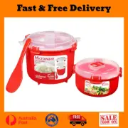 Sistema Microwave Rice Cooker (2.6L) and Round Microwave Food Container BPA Free
