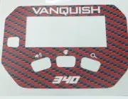 Minelab vanquish 340 Vinyl Keypad Sticker in Red Carbon