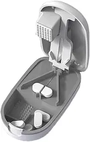 Pill Box - Pill Organizer | Pill Holder | Pill Container | Pill Cutter Splitter With Dispenser | Small Travel Daily Tablet Dispenser | Daily Pill Box Cutter For Small Or Large Pills For Travel