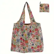 Reusable Grocery Tote Bag for Women - Floral Print, Foldable & Washable Polyeste