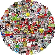 Rock and Roll Music Stickers, 200pcs Band Stickers for Classic Rock Music, Colorful VSCO Waterproof Vinyl Decal for Water Bottles Laptop Bicycle Skateboard Luggage，Adults