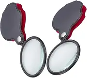 Angoily 2pcs Pocket Magnifier Mini Folding Magnifying with Rotating Protective Case for Easy Reading Hobbies and Science Classes Compact and Portable Design for Seniors