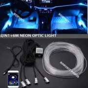 6M Fiber Optic RGB LED Ambient Light Sound Active & App For Audi A3 A4 A6 Q5 Q7 (for: Audi)