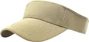 [Hiliby] Adjustable Baseball Hats for Women Sun Protection Sports Visor Beach Adjustable Hat Cap Visor-Golf Baseball Caps Mens Adjustable Baseball Caps Khaki