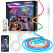 Neon Rope Lights,16.4Ft RGB+IC Color Chasing LED Neon Rope Light with Remote ...
