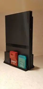 PS2 Slim Console and Memory Card Holder Vertical Stand