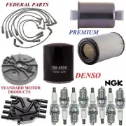 Tune Up Kit Filters Cap Spark Plugs For GMC C2500 V8 5.7L; GAS; 2WD 1997-2000