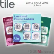 GENUINE Tile Lost & Found Labels QR Code 3 Pack Sheets of 5 Labels = 15 Total